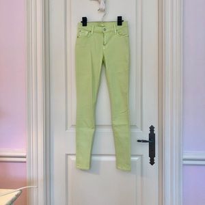 Pastel green jeans